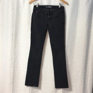 Hudson Black Straight-leg Jeans
